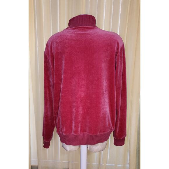 Appleseed’s Womens Large Velour Full Zip Track Jacket Pink - Picture 2 of 5